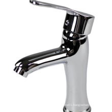 Hot sale  single handle deck mounted chromed brass bathroom wash basin faucet with high quality
